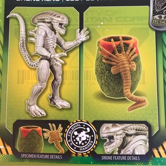 NIB Alien XENOMORPH DRONE Action Figure 7 In Collectable Fully Posable Alien Toy - Picture 4 of 8